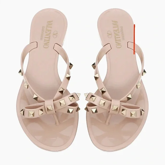 Valentino Rockstud Rubber Sandals | Sz 11 | 100% Authentic - Picture 2 of 10